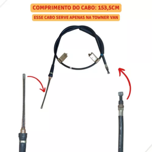 CABO FREIO ESTACIONAMENTO  TRASEIRO LD   TOWNER VAN